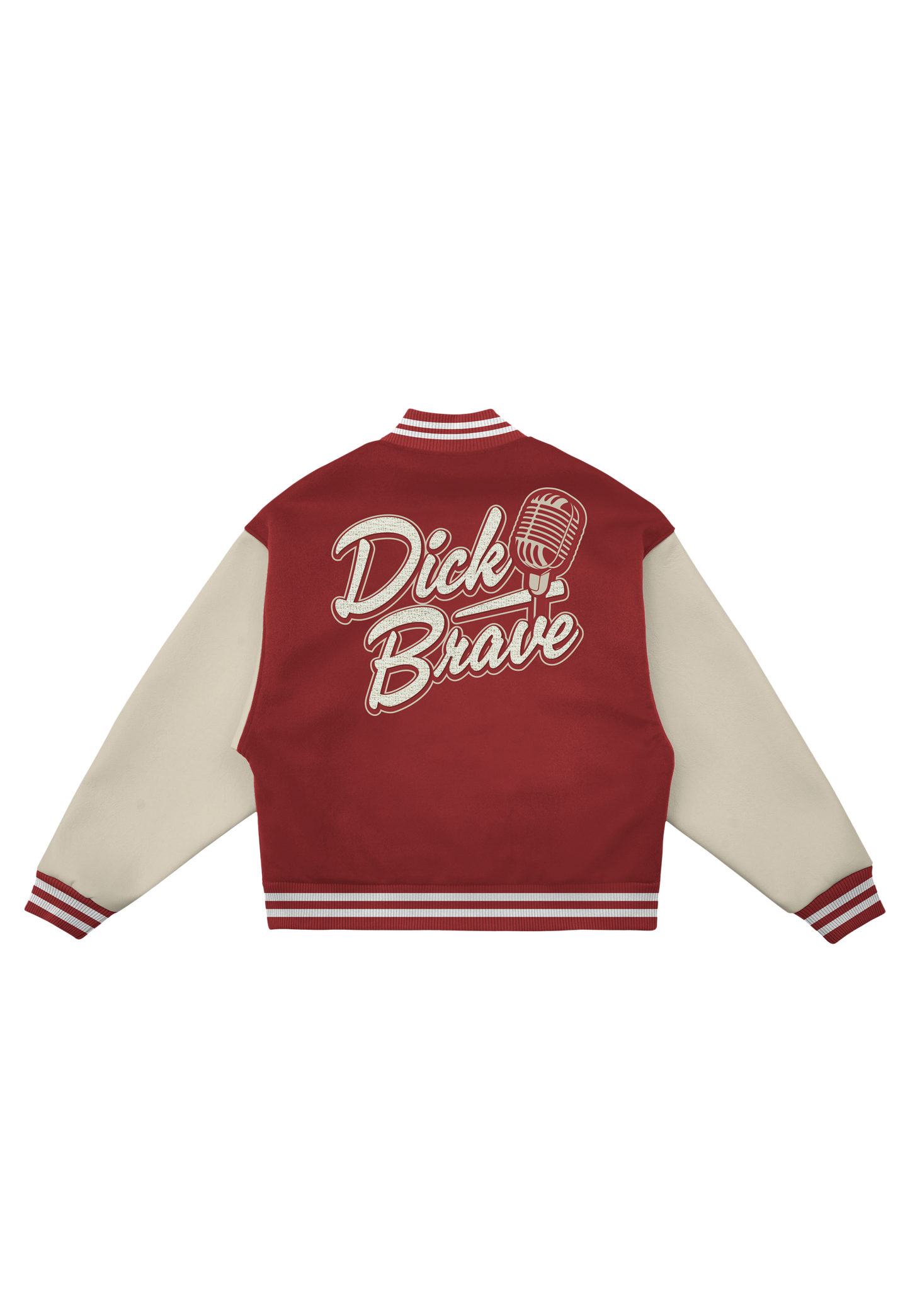 Dick Brave - Mic Logo Fire Red/White - College Jacket | Men-Image