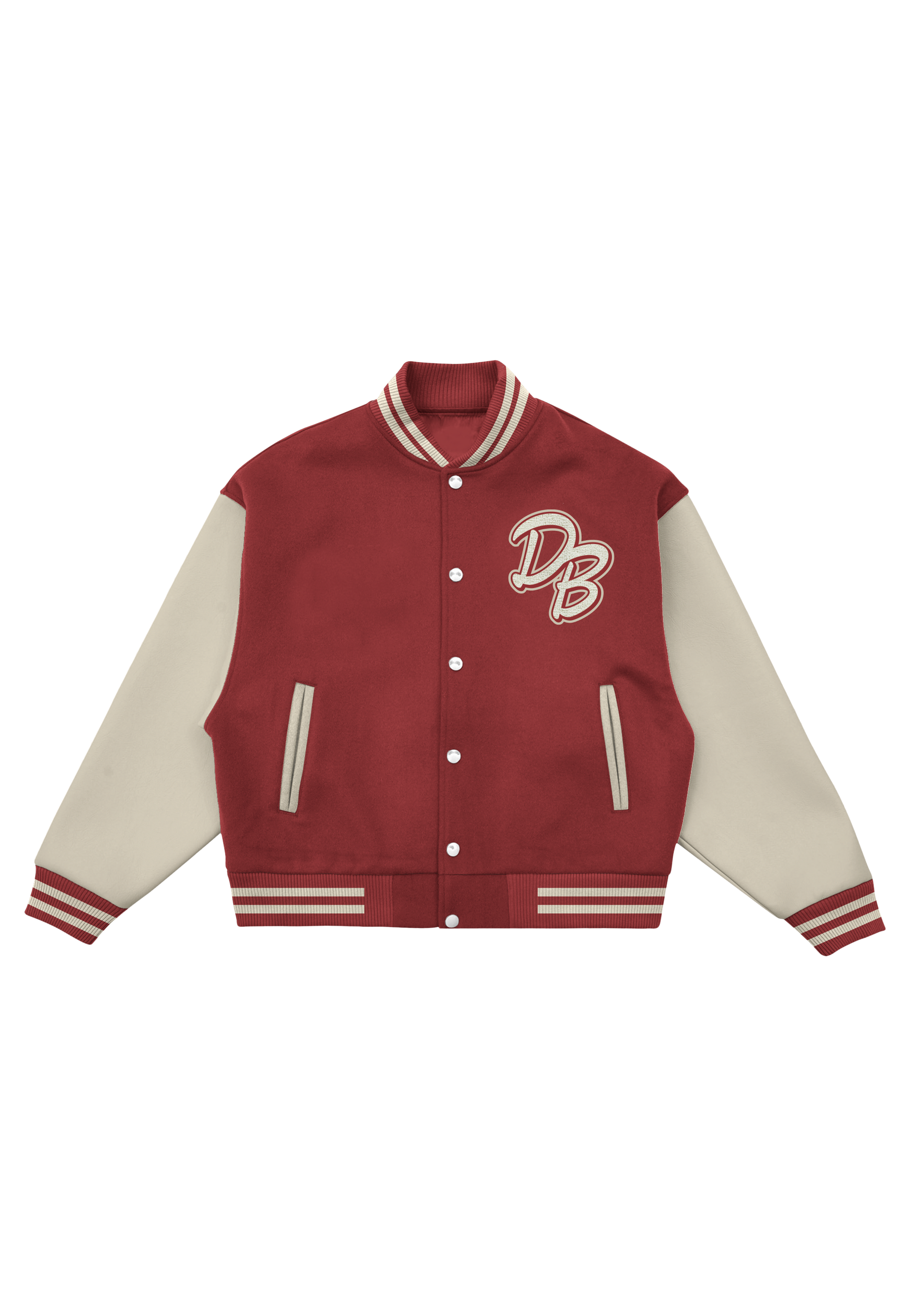 Dick Brave - Mic Logo Fire Red/White - College Jacket | Men-Image