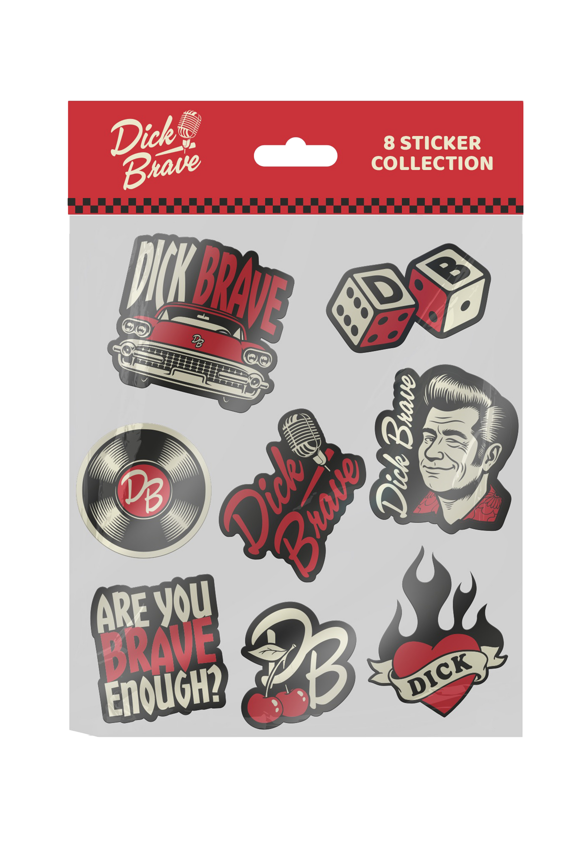Dick Brave - 8 Sticker Collection - Sticker Set | Neutral-Image